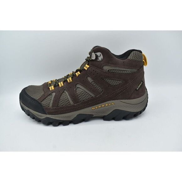 Merrell Mens Size 9 Oakcreek‎ Mid Waterproof Expresso Hiking Boots Shoes J03640 main image 9